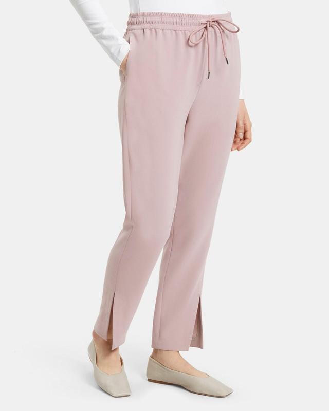 Slit Pull-On Track Pant in Crepe Product Image