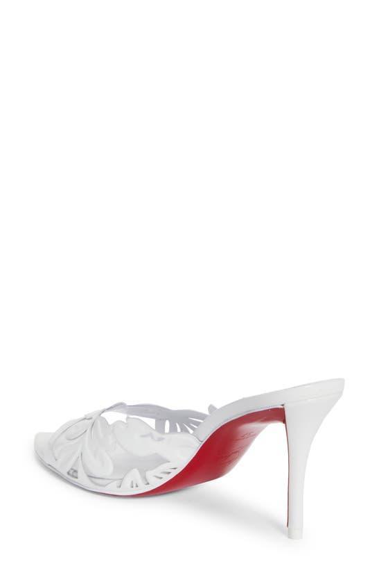 Apostropha 80mm Cutout Patent Leather Mules In White Product Image