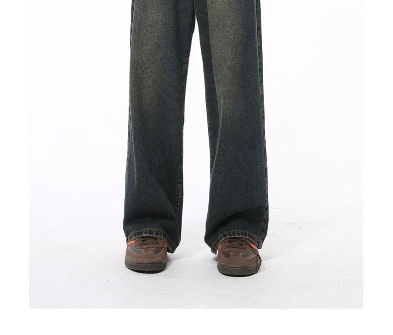 Mid Rise Washed Loose Fit Jeans Product Image