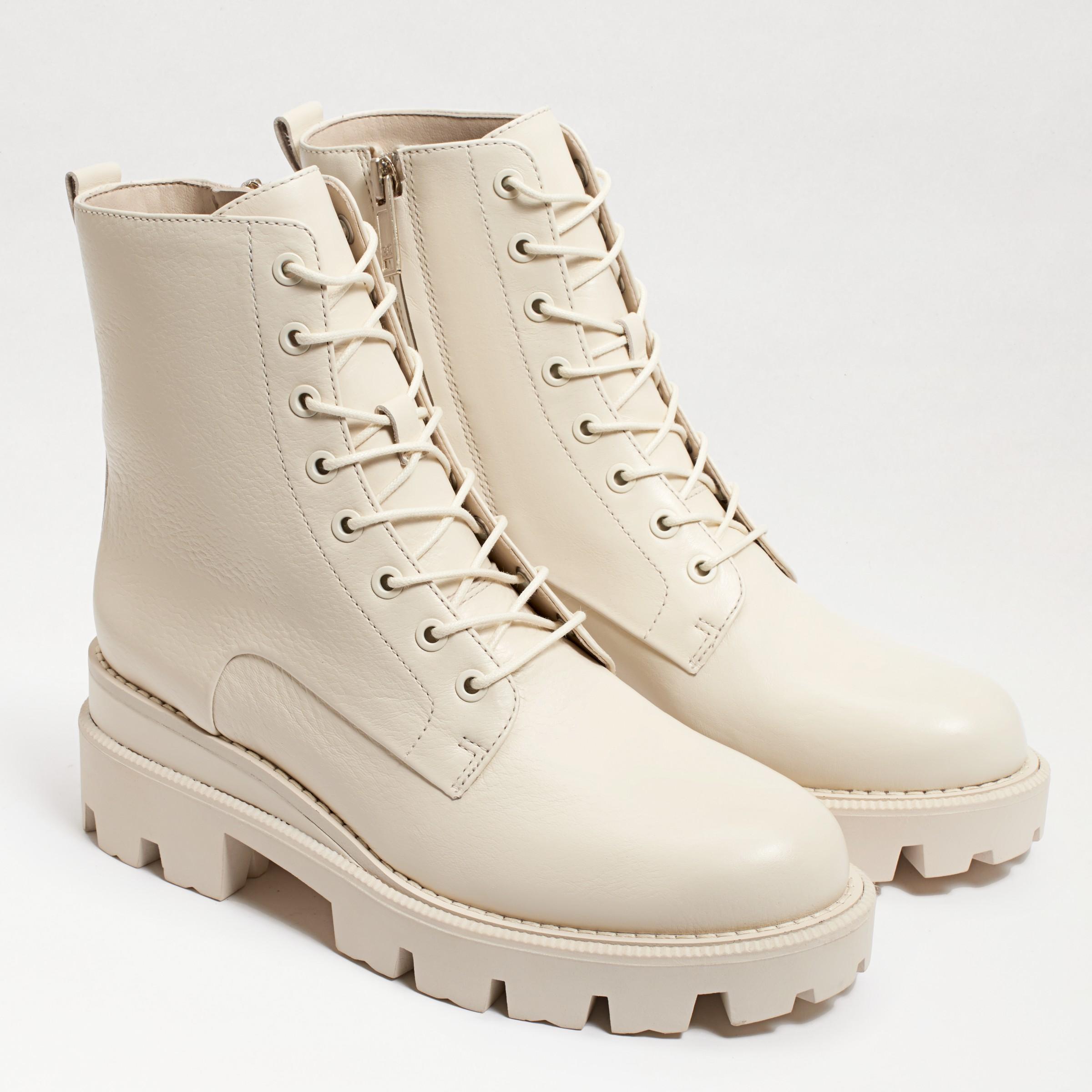 Sam Edelman Garret Platform Combat Boot Modern Ivory Leather Product Image