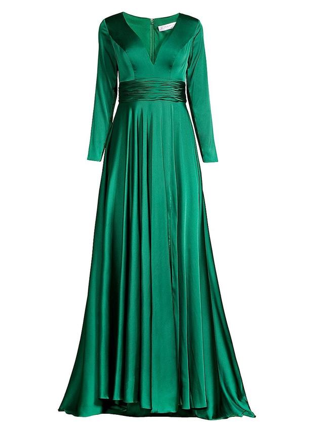 Womens Satin Empire Waist Ballgown Product Image