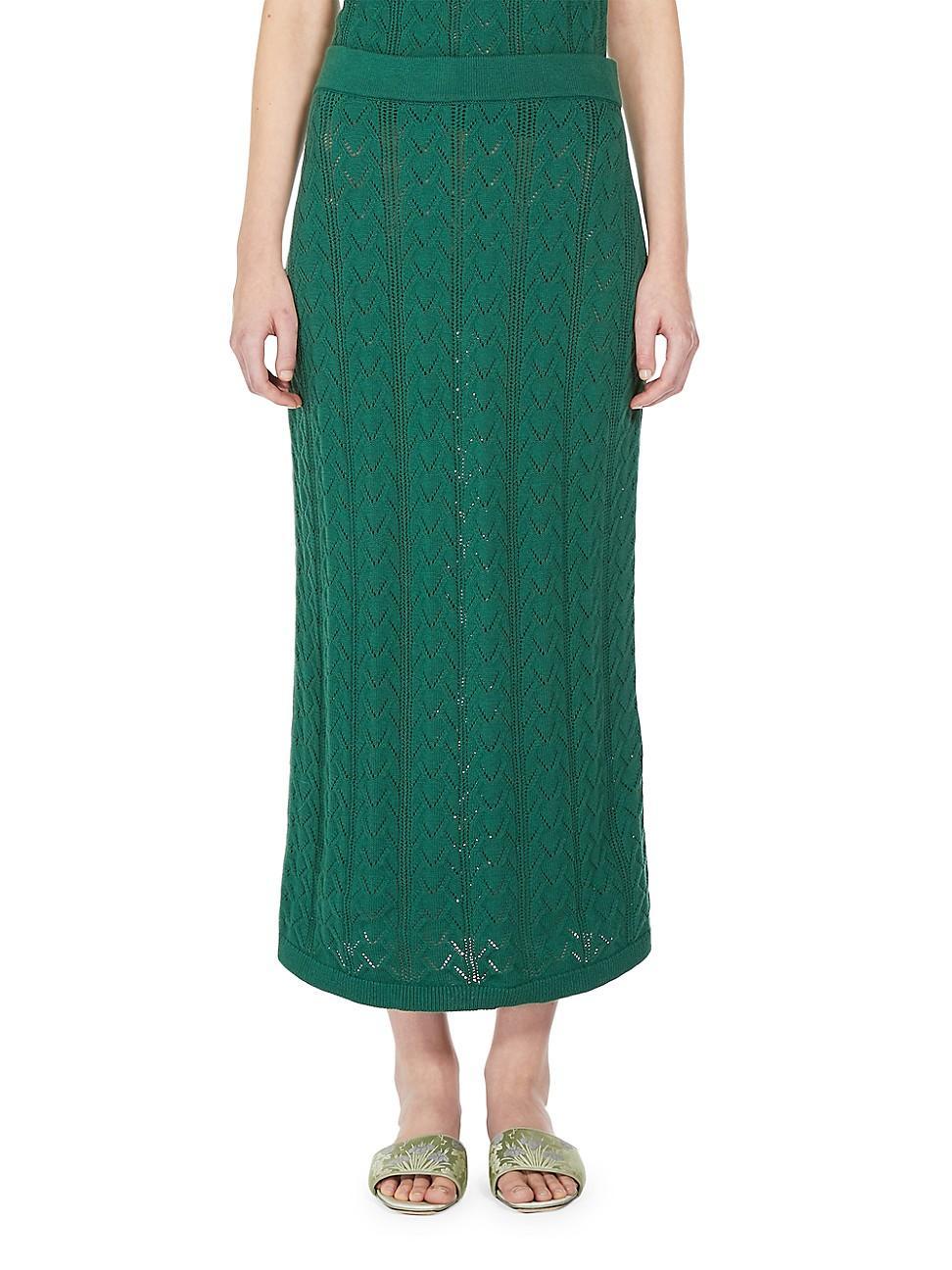 Womens Firmina Pointelle-Knit Midi-Skirt Product Image