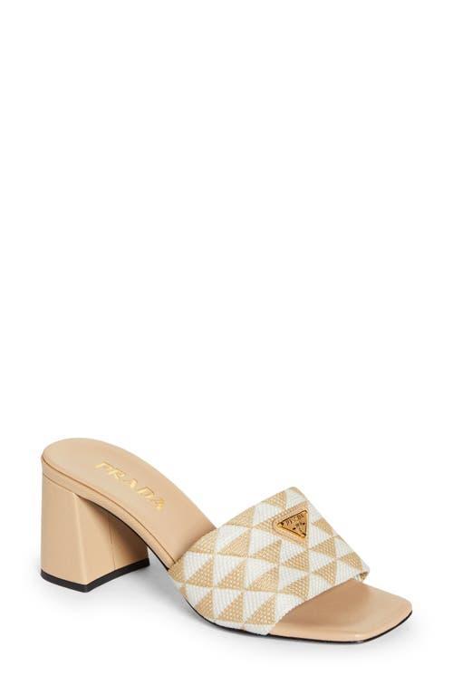 Prada Triangle Jacquard Slide Sandal Product Image