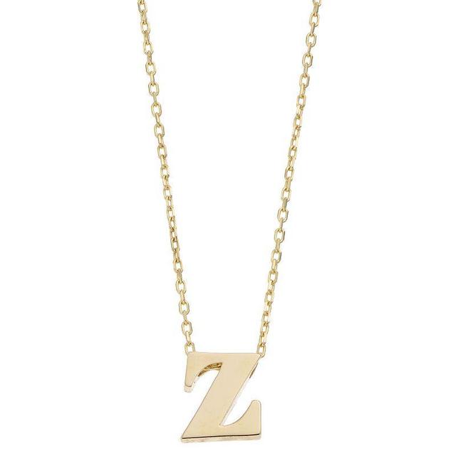 Au Naturale 14k Gold Initial Pendant Necklace, Womens Product Image