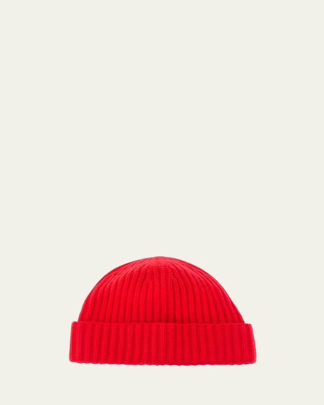 Mens Rib-Knit Cashmere Beanie Hat Product Image