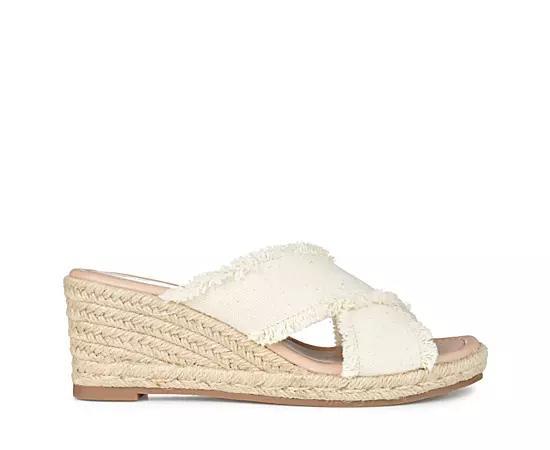 Journee Collection Shanni Womens Wedge Sandals Pink Product Image