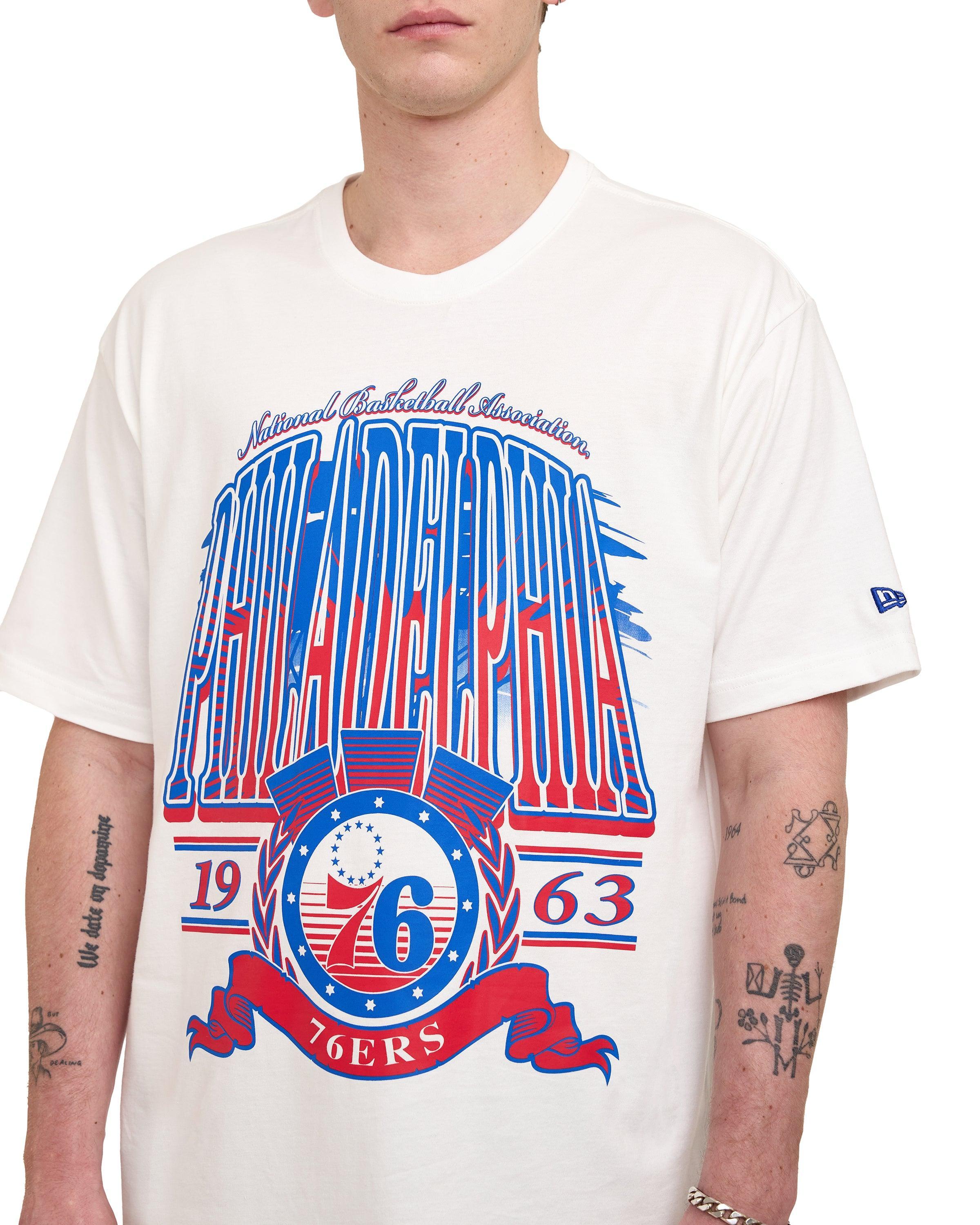 Philadelphia 76ers Sport Classics White T-Shirt Male Product Image