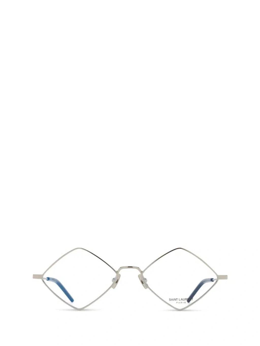 SAINT LAURENT Eyewear Eyeglasses In Silver Product Image