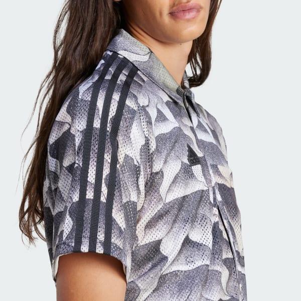 Tiro Allover Print Mesh Resort Shirt Product Image