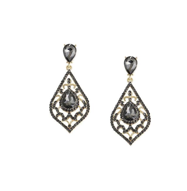 Sohi Womens Silver Dazzling Drop Earrings Product Image