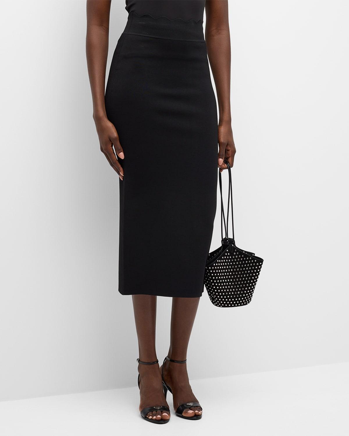 Quincy Stretch-Knit Midi Skirt Product Image