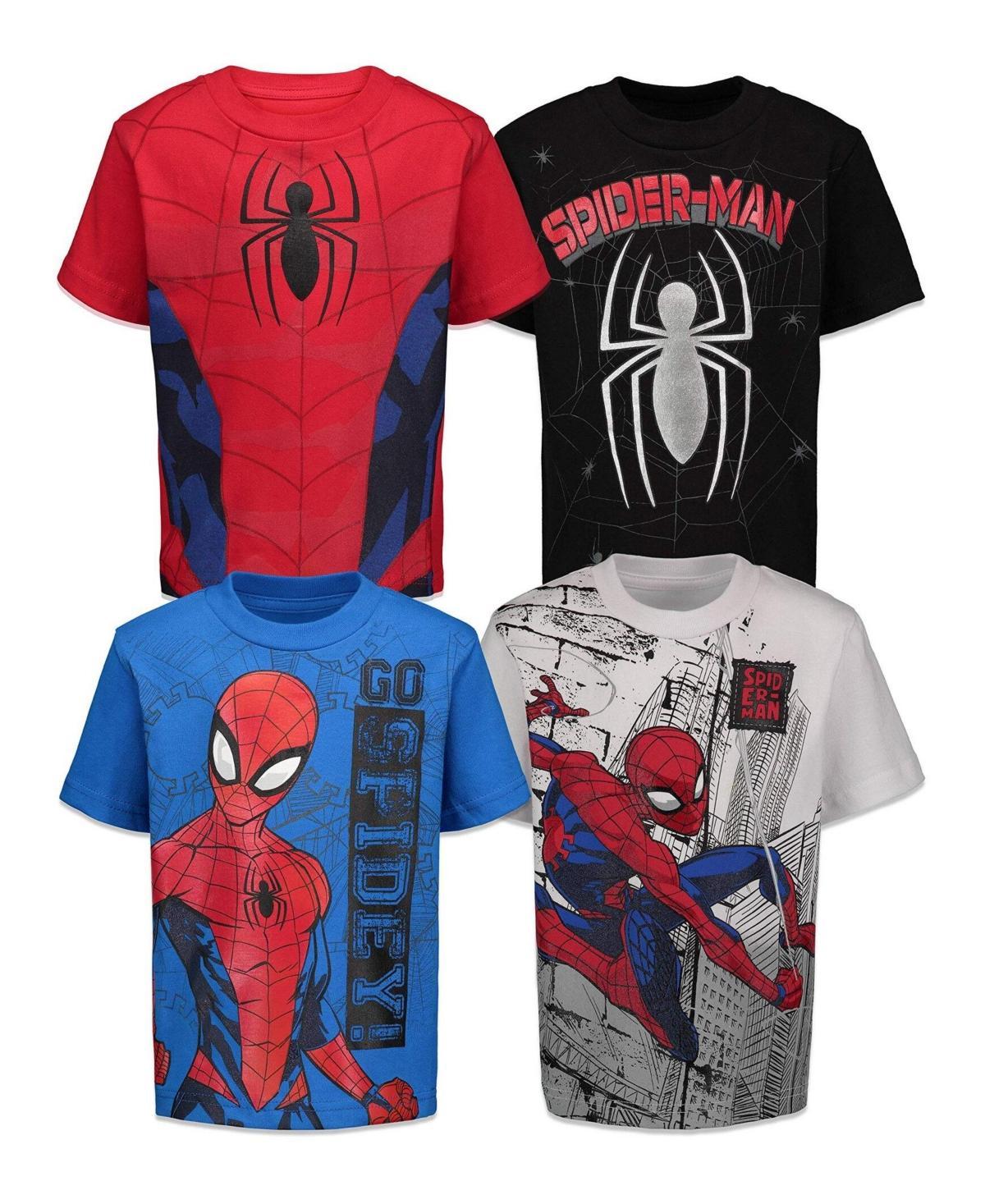 Marvel Toddler Boys Spider-Man 4 Pack T-Shirts Spiderman Product Image