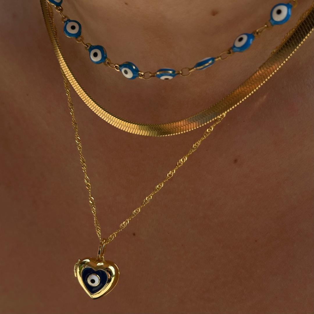 Evil Eye Locket Necklace Product Image