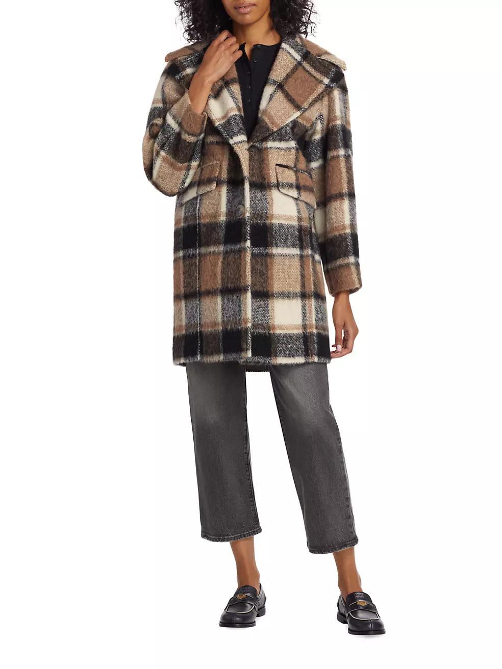 Izzy Plaid Cocoon Coat Product Image