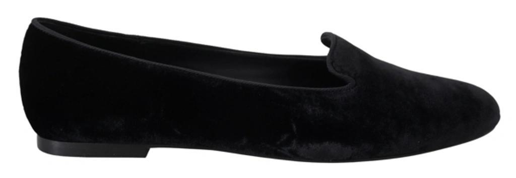 Black Velvet Slip Ons Loafers Flats Shoes product image