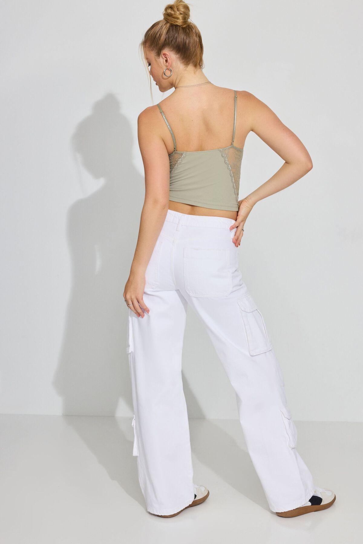 High Waisted Cargo Pants Product Image