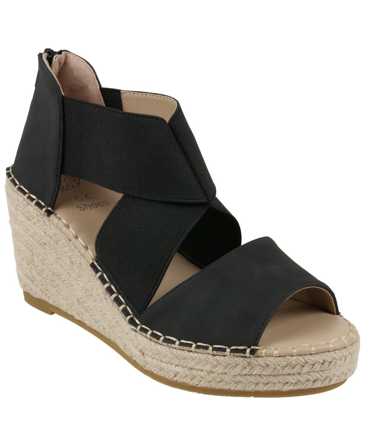 Gc Shoes Womens Tia Strappy Espadrille Wedge Sandals Product Image