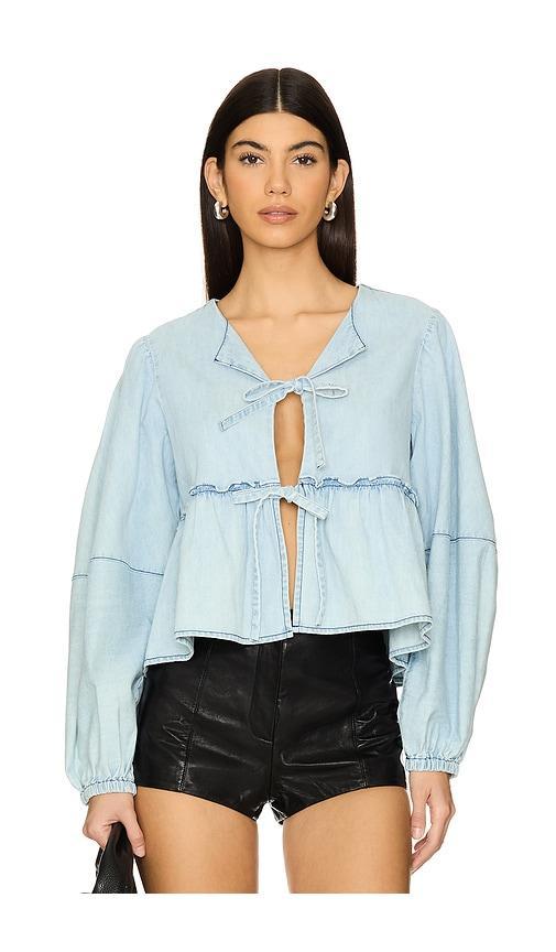 Denim Brunch Babe Blouse Product Image