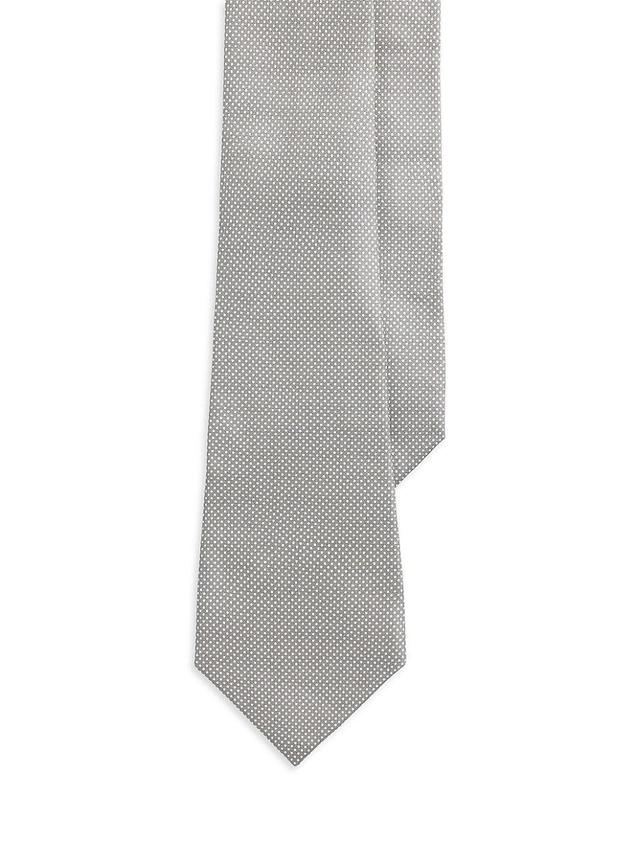 Men's Pin-Dot-Print Silk Twill Tie Product Image