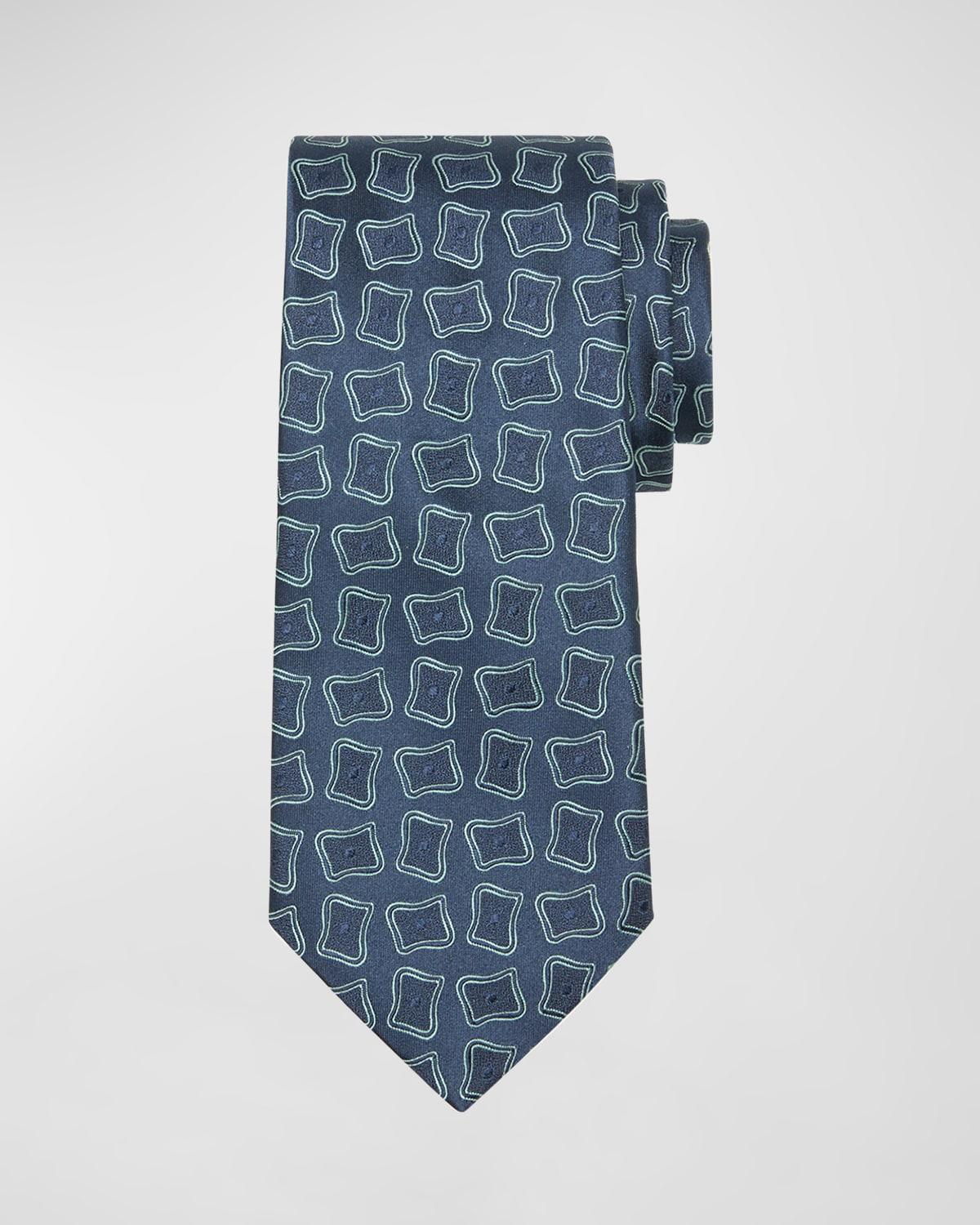 Men's Rectangle Jacquard Silk Tie Product Image