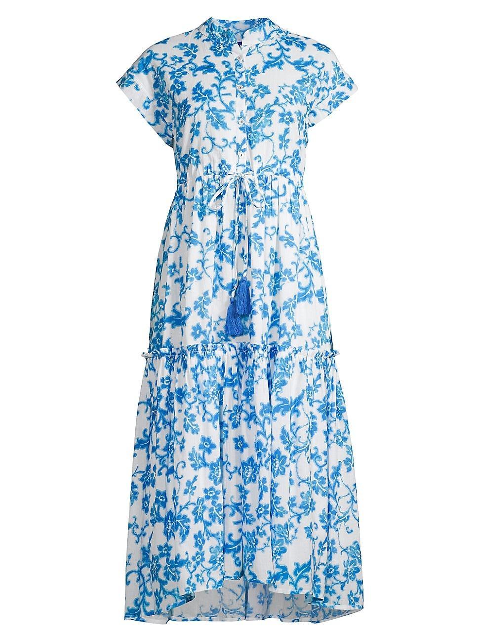 Womens Mumi Printed Drawstring Midi-Dress Product Image