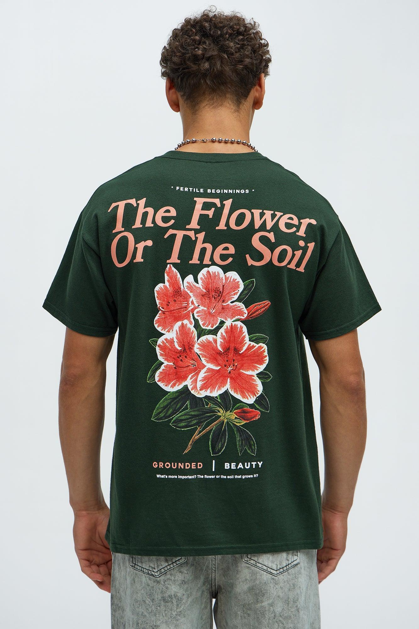 The Flower Or The Soil Short Sleeve Tee - Hunter Green Product Image