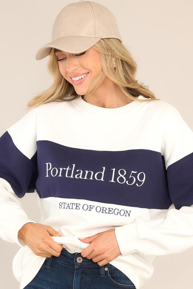 The Views White Portland Oversized Sweatshirt Product Image