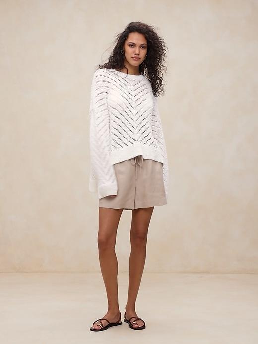 Oversized Cotton-Blend Sweater Product Image