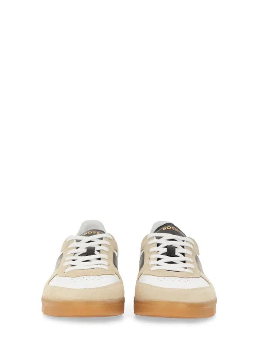 Sneaker With Logo In Beige Product Image