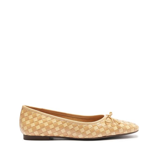 Arissa Woven Leather Flat Female Product Image