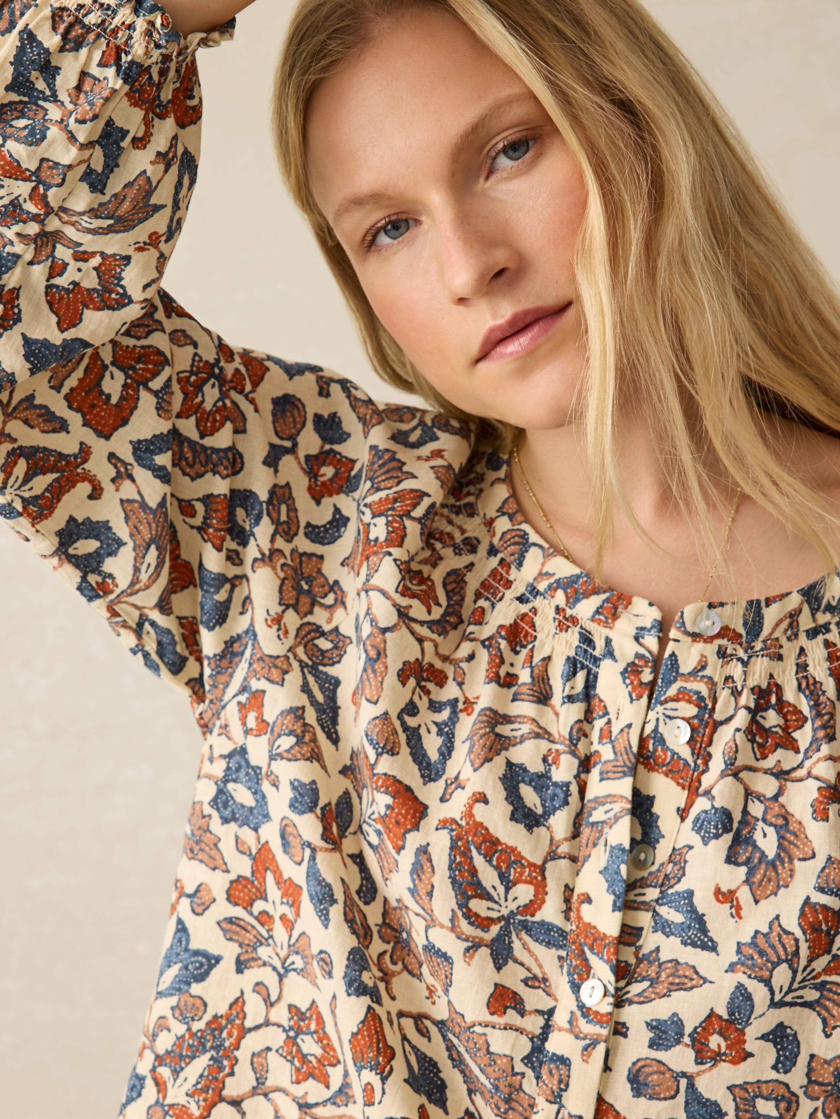 Odette Blouse - Ginger Maplewood Floral Female Product Image