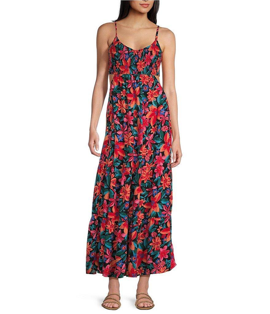 Roxy Hot Tropics Floral Print V-Neck Maxi Dress product image