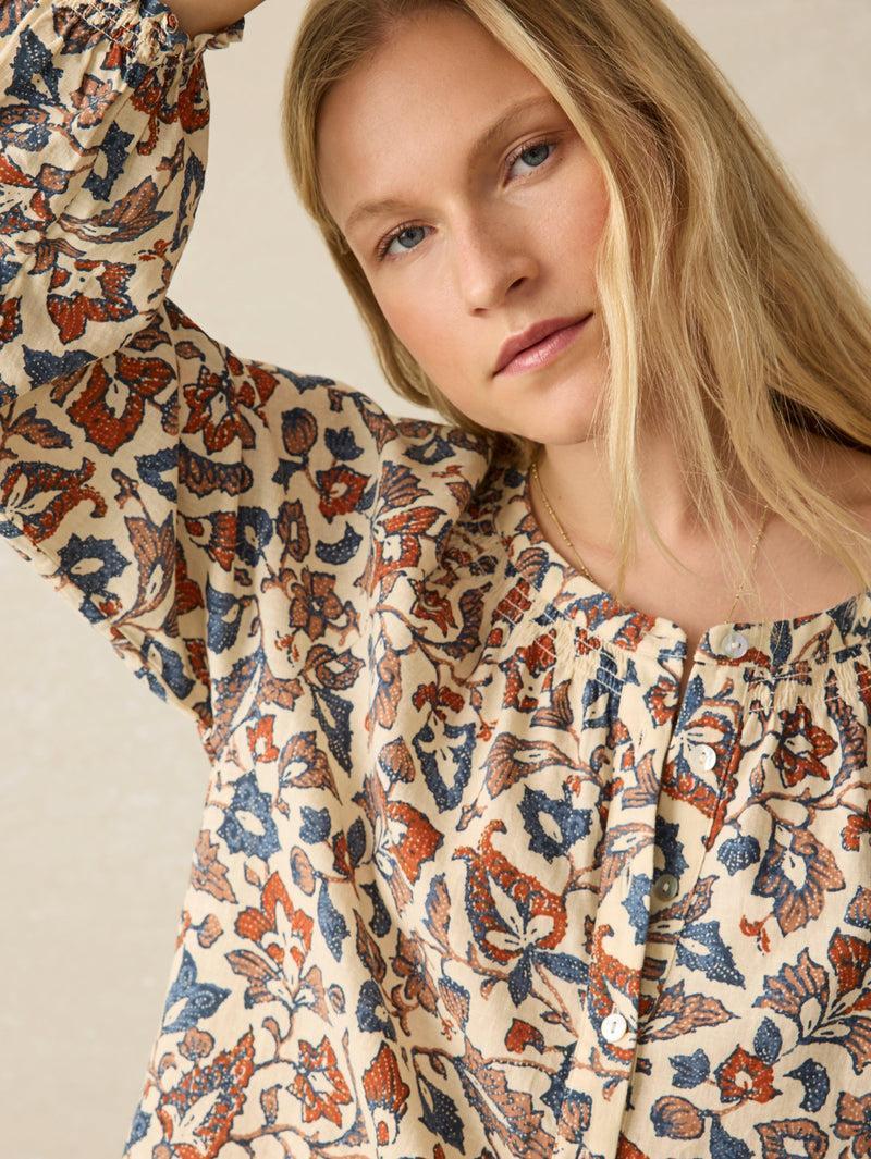 Odette Blouse - Ginger Maplewood Floral Product Image