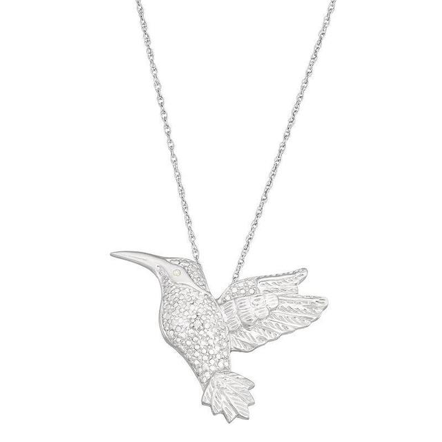 Jewelexcess Sterling Silver Diamond Accent Bird Pendant Necklace, Womens Product Image