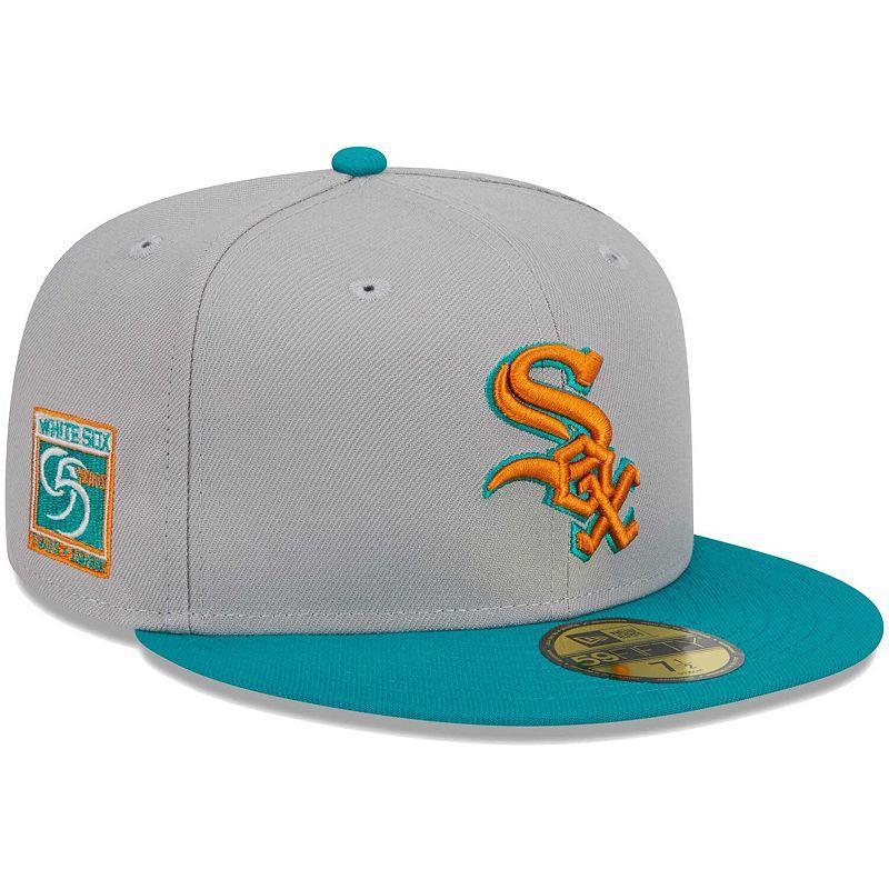 Mens New Era Gray/Teal Chicago White Sox 59FIFTY Fitted Hat Product Image