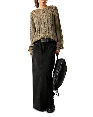 Free People Frankie Cable Cotton Sweater Product Image