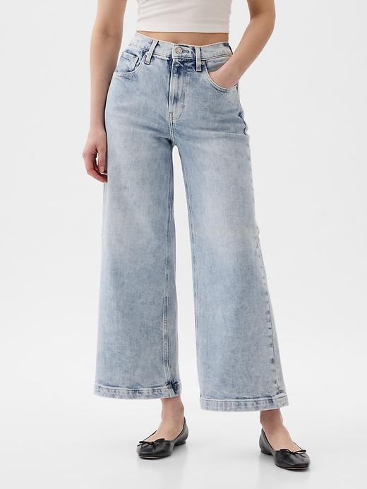 High Rise Stride Wide-Leg Ankle Jeans Product Image