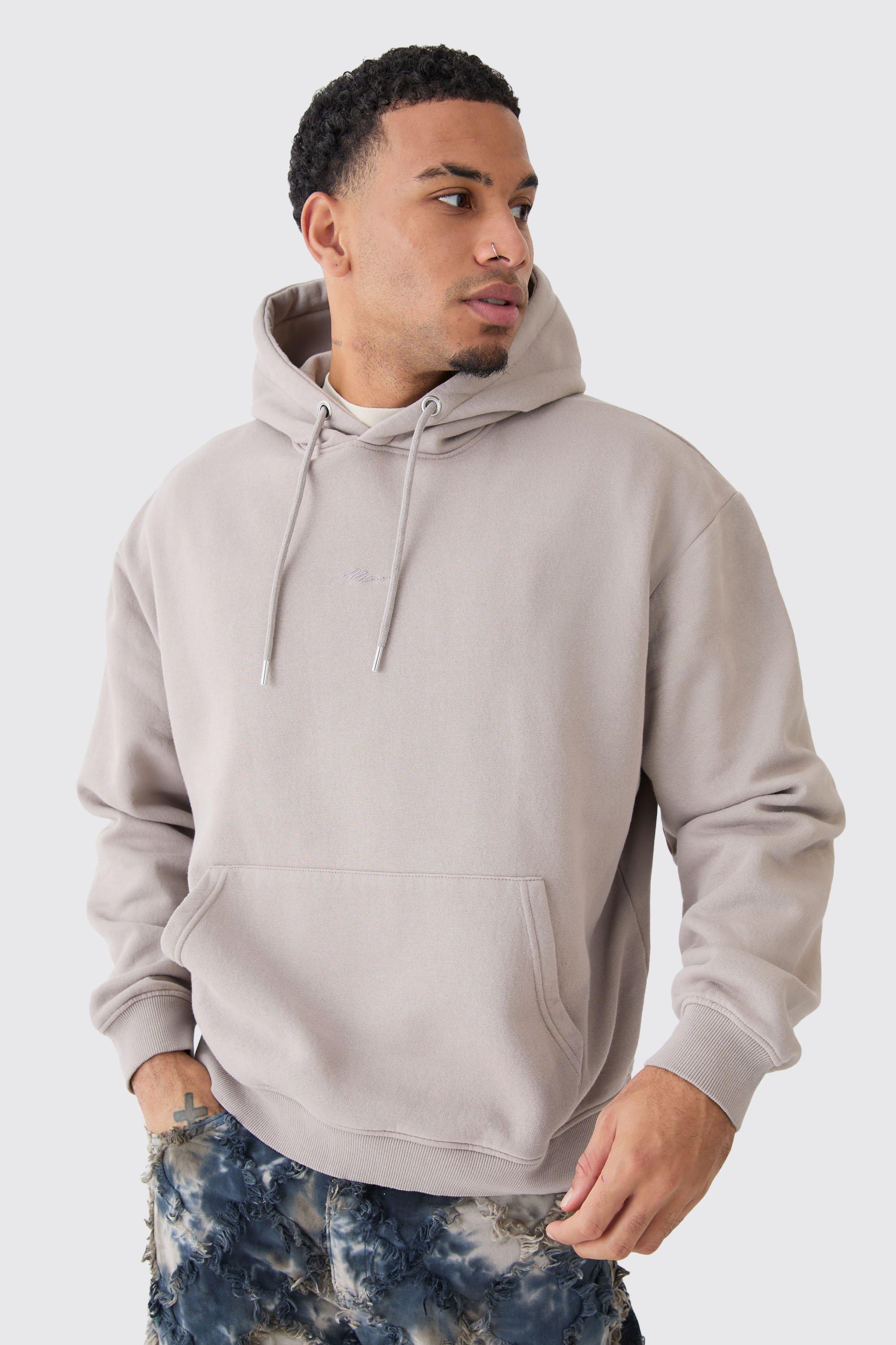 Man Oversized Boxy Washed Hoodie | boohooMAN USA Product Image