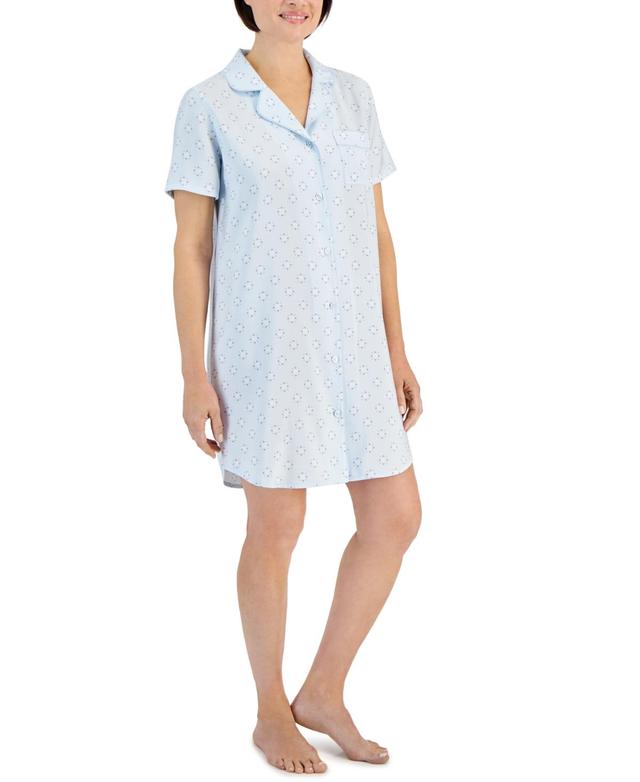 Charter Club Womens Short-Sleeve Matte Satin Sleepshirt, Created for Macys Product Image