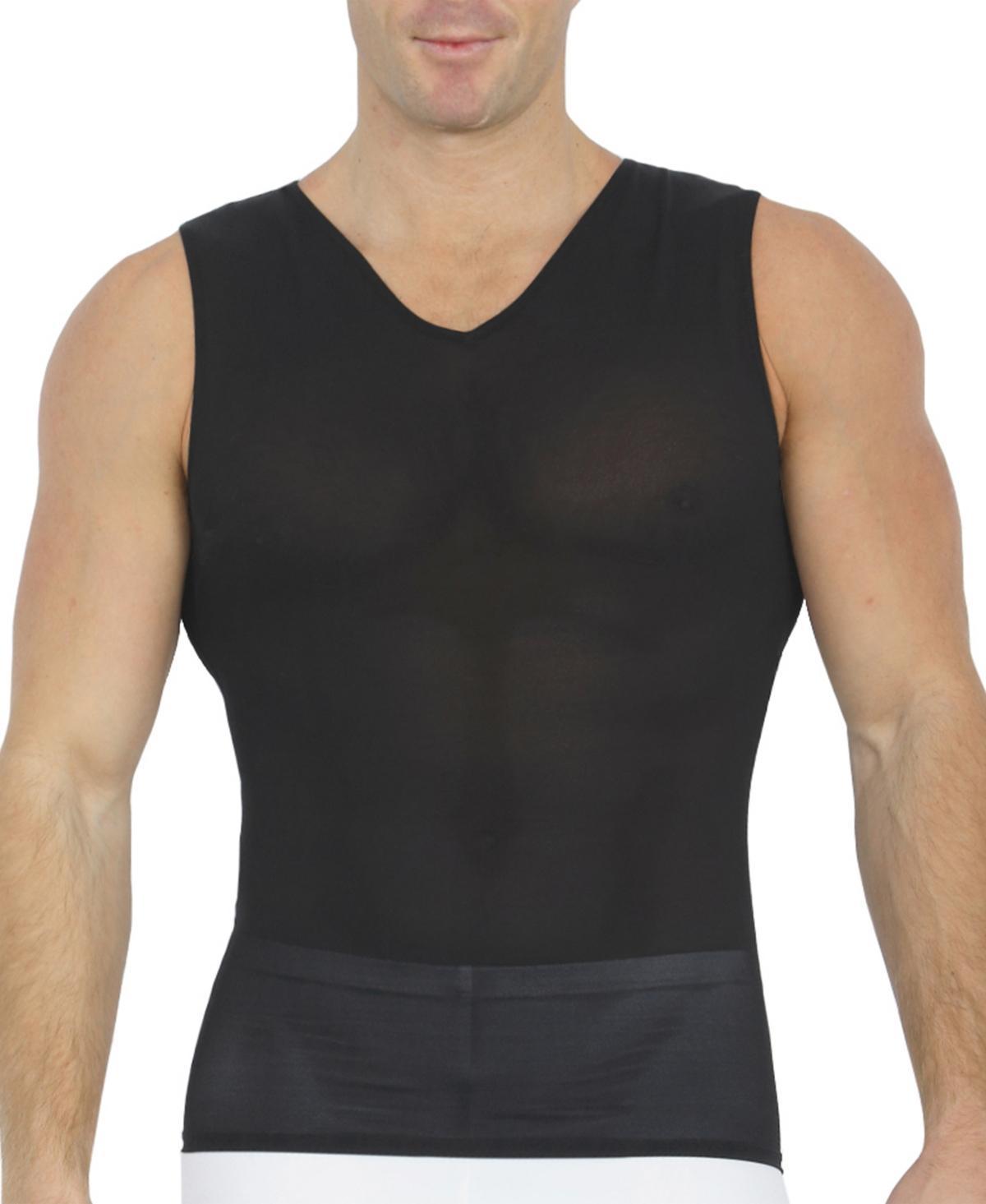 Instaslim Mens Power Mesh Compression Sleeveless V-Neck Shirt Product Image