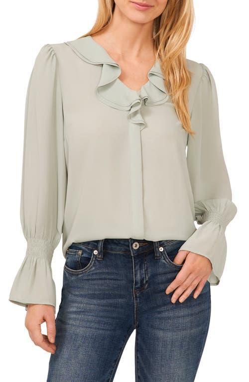 CeCe Ruffle V-Neck Top Product Image