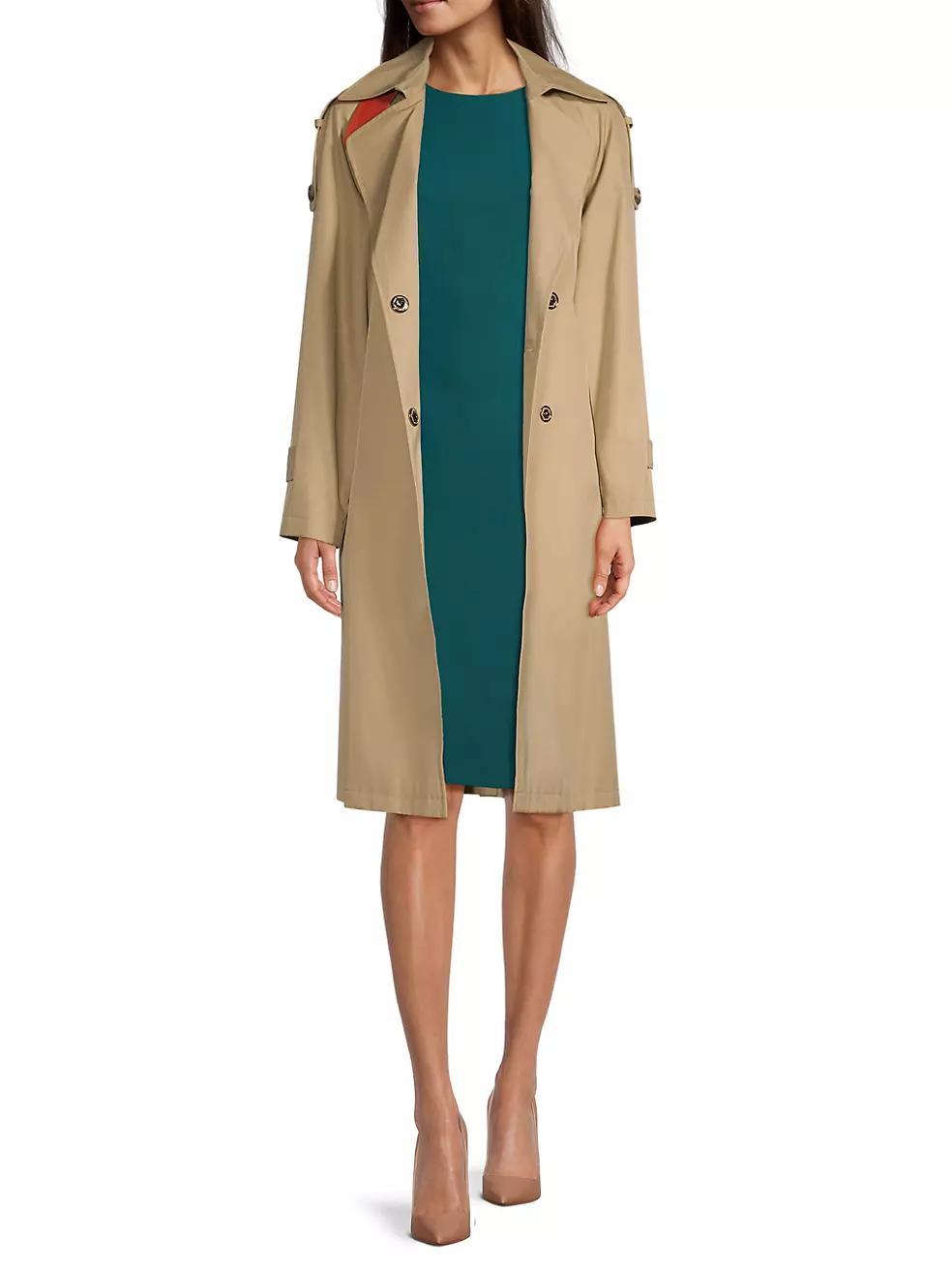 Cotton-Blend Belted Trench Coat product image