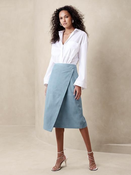 Helena Suede Wrap Skirt Product Image