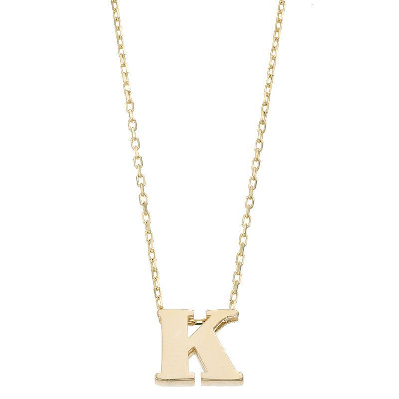 Au Naturale 14k Gold Initial Pendant Necklace, Womens Product Image