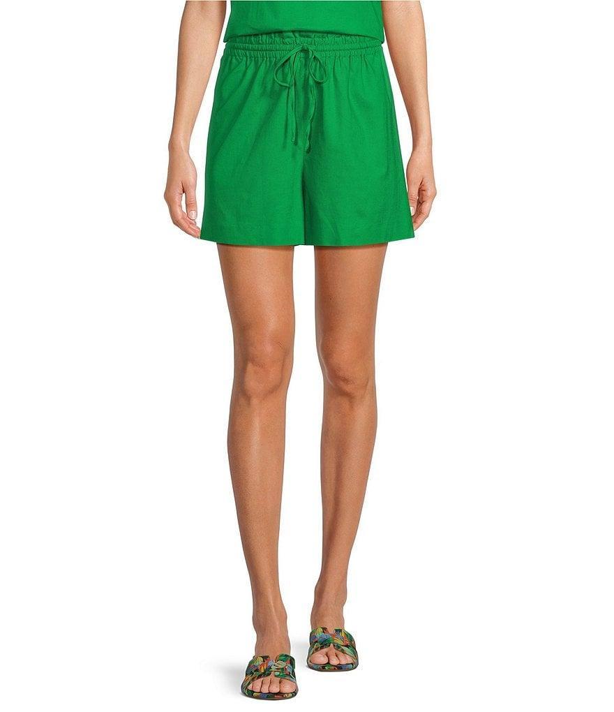 Alex Marie Peyton Mid Rise Linen Drawstring Shorts Product Image