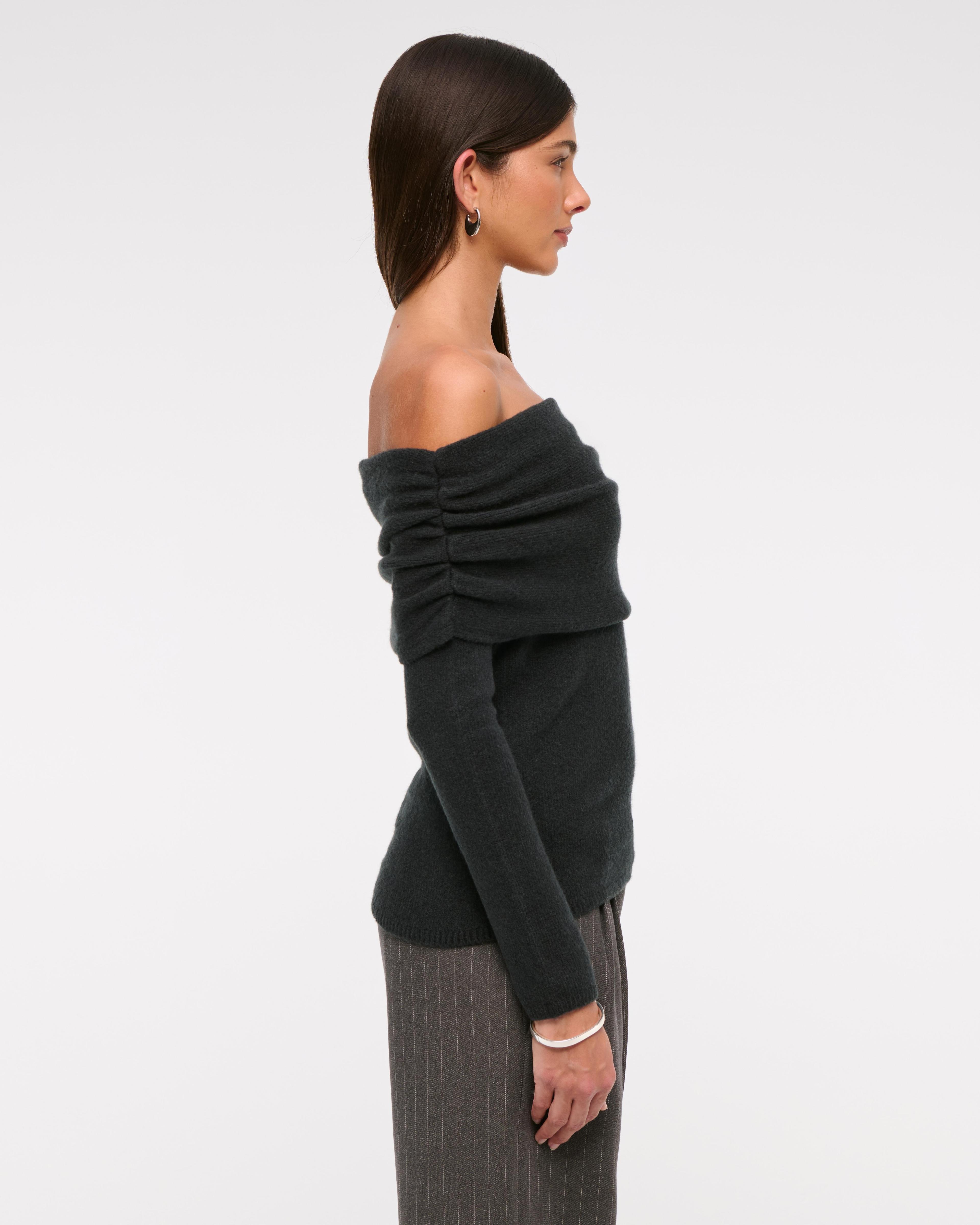 Foldover Off-The-Shoulder Sweater Product Image