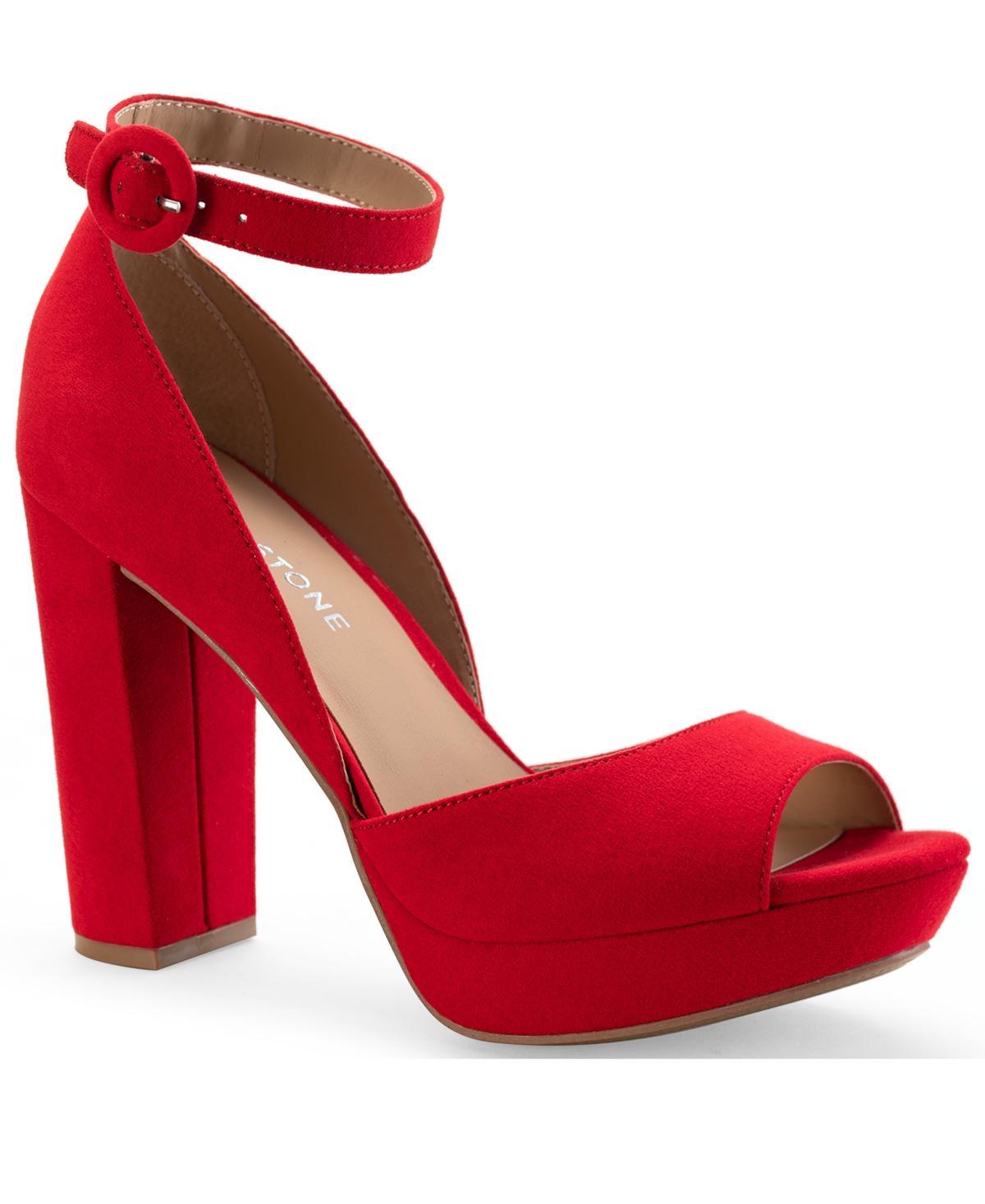 Sun + Stone Womens Reeta Peep Toe Block Heel Platform Sandals, Created for Macys Product Image