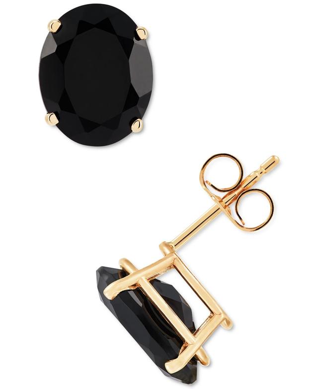 Onyx Oval Stud Earrings in 14k Gold Product Image