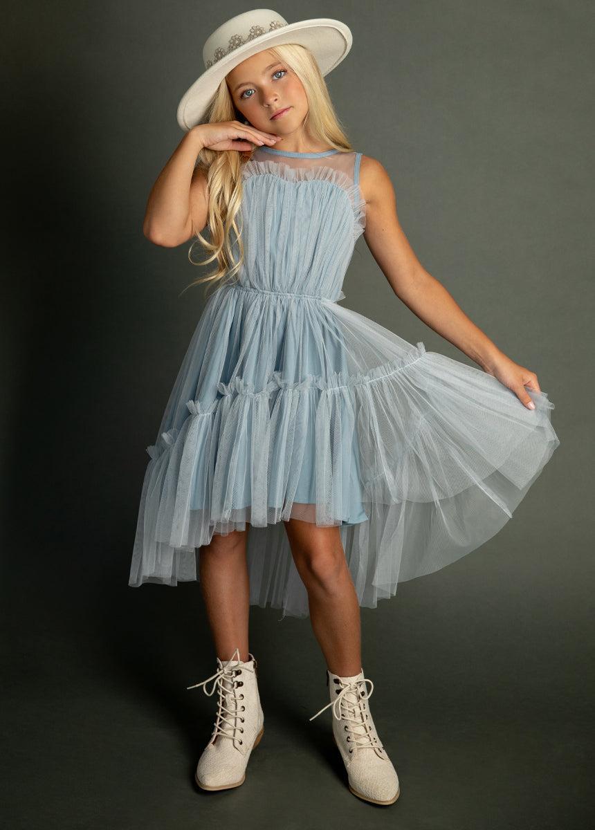 Loie Dress in Blue Smoke Product Image