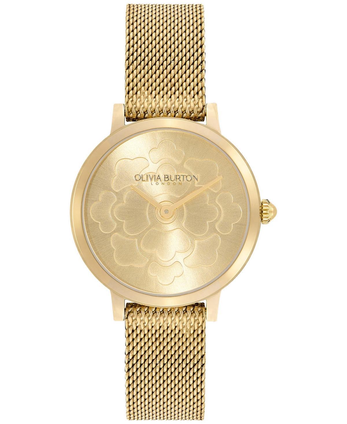 Olivia Burton Womens Ultra Slim Floral Carnation Gold-Tone Steel Watch 28mm Product Image